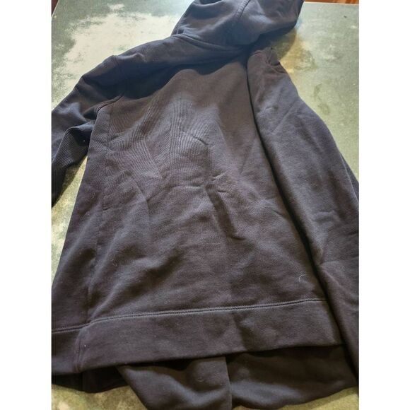 STANDARD JAMES PERSE black  HOOD ZIP FRONT SWEATSHIRT STRETCH jacket sz 2 (Mediu - Picture 6 of 6